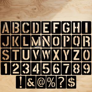 TEMU 42개 플라스틱 글자 및 숫자 스탬프, 10cm/3.94인치, 벽, 유리, 나무 스프레이 페인팅, 및 공예 디자인에 적합. 세척 및 재사용 가능