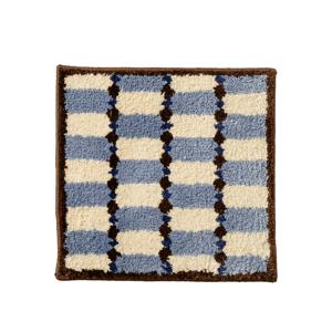 TEMU 1개 네이비 스타일 흡수력 좋은 욕실 매트, 모던 기하학 마이크로파이버 미끄럼 방지 터프팅 러그