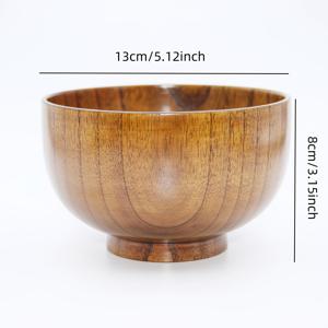 TEMU 손으로 만든 원목 나무 그릇, 화상 방지 가정용 그릇, 낙하 방지 빈티지 캠핑 식기, 주방용품, 밥그릇, 국수그릇, 국그릇, 샐러드볼, 과일그릇, 잼용 나무그릇로 집안 인테리어를 업그레이드하세요