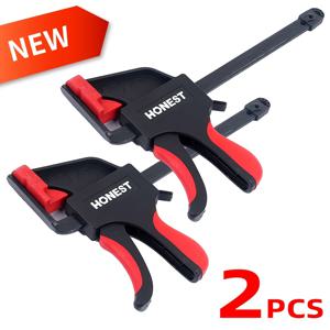 TEMU 30cm 퀵 릴리즈 F클립, 트랙쏘 트랙 클립 압력판용, 가이드 레일용 탁상형 홀 테이블 클립, DIY 목공 공구, 좁고 미세한 공간용