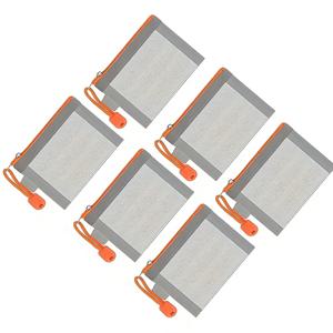 TEMU 미니 나일론 지퍼 메시 백 6개 세트 - 립스틱, 헤드폰, 서류 보관을 위한 휴대용 파우치