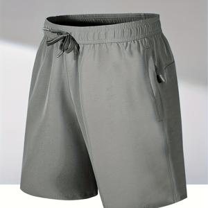 TEMU 남성용 반바지 여름 남성 패션 캐주얼 반바지, 지퍼 포켓이 있는 탄성 허리 밴드 반바지