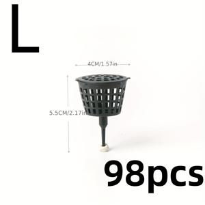 TEMU 9개/18개/28개/38개/48개/98개 클래식 체크무늬 콘 분재 비료 바구니, 플라스틱 식물 매달기 바구니, 분재 나무, 실내외 정원 꽃 심기 용품, 모든 비입질 비료 호환, 화분 및 용기 액세서리