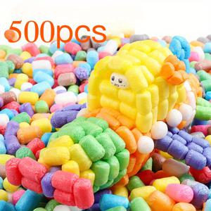 TEMU 500개 마법 거품 옥수수 공예 키트, 건축 및 모델 만들기 세트, 미술 용품, DIY 프로젝트 및 장식용 폼 재료