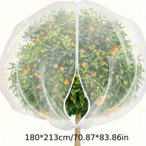 TEMU 과일 나무용 과일망, 새망, 사과 나무와 블루베리 덤불을 새, 해충, 사슴, 매미로부터 보호하는 지퍼와 끈이 있는 망커버 (사이즈)
