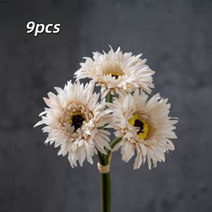 TEMU 아프리카 데이지와 골든 스레드 데이지가 포함된 9개 인조 꽃, 홈 데코, 웨딩 장식, 장식 및 부케 장식에 적합