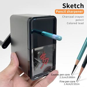 TEMU 스케치 및 드로잉용 숯 및 색연필깎이 - 7단계 조절식 수동 연필깎이, 6-8.2mm 심팁에 적합, 숯과 색연필에 이상적, 스케치 및 드로잉 필수품 - 미술 용품 연필깎이