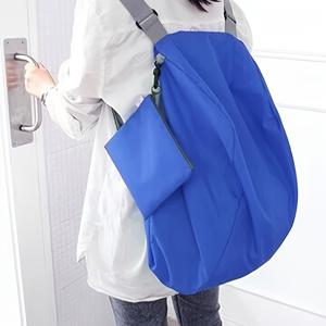 TEMU 접이식 옥스포드 원단 백팩 - 여행용 가볍고 변환 가능한 싱글/백팩, 조절 가능한 스트랩, 지퍼 수납공간, 휴대용 접이식 디자인 - 비행기, 기차용 컴팩트 사이즈 ( &) 연령대 적합