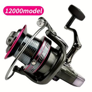 TEMU 대형 사이즈 낚시 릴 고성능 9000-12000 타입 메탈 낚시 릴 30KG 대용량 드래그 4.0:1 기어비 부드러운 캐스팅 부드러운 라인 출력 강력한 나일론 메인 바디 재질 교체 가능한 좌/우 핸드 로커 암 튼튼하면서 무게 감소 롱