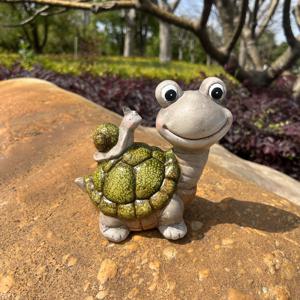TEMU 정원용 거북이 달팽이 장식품, 야외 파티오, 발코니, 안뜰 장식, 정원용 야외 조각상