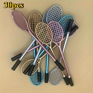 TEMU 10/20/30개 테니스 라켓 모양 펜, 0.5mm 극세필 플라스틱 필기구, 가족과 친구를 위한 선물, 파티 선물 및 휴일에 이상적
