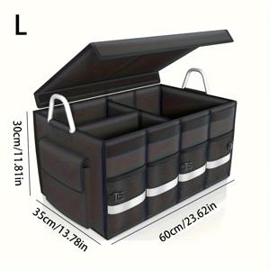 TEMU 다목적 트렁크 정리함, 휴대용 대용량 접이식 수납 박스, 차량용 수납함, 접이식 수납 박스, 뒷좌석 수납함, 선반용 바구니