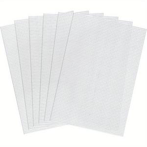 TEMU 6개입 11.81x7.87인치 투명 플라스틱 메쉬 시트 - DIY 크로셰, 뜨개질 프로젝트용 내구성 있는 자수 그리드, 초보자와 전문가를 위한 공예 필수품, 재봉 패턴 추적, 격자형 디자인, 오래가는 소재, 매끄러운 표면, 전문 재봉사용