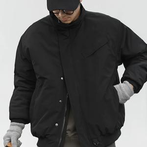 TEMU 고품질 일본 빈티지 겨울 남성용 극세사 은은한 체크 패턴 텍스처 패딩 스탠드 칼라 코트, 플러스 사이즈 남성용 슬림핏 패딩 아우터웨어