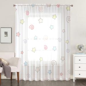 TEMU 2D 플랫 - 2D 플랫 - 1개 2D 플랫 프린팅 작은 별, 따뜻하고 평화로운 - 폴리에스터 섬유 소재, 거실, 침실, 발코니, 서재, 가정용 따뜻한 로드 포켓 세탁기 사용 가능 창문 방충망, 작은 창문 방충망