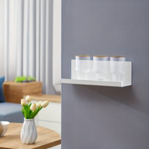 TEMU 1pc 금속 일본 흰색 자석 보관 랙, 냉장고 옆 보관 랙, 자석 향신료 랙, 벽걸이 선반, 자석 흡입 조미료 랙, 쉬운 설치, 못 없는, 드릴 없는, 자석 흡입 냉장고 선반, 주방 액세서리