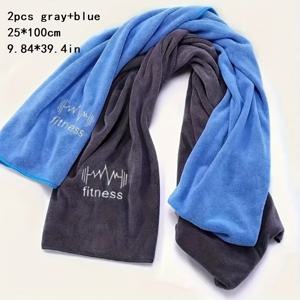 TEMU 1/2팩 빠른 건조 스포츠 타월 9.84x39.4인치 - 부드럽고 흡수력 좋은 헬스, 러닝, 요가, 야외 활동용