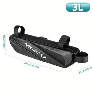 TEMU NEWBOLER 자전거 가방 삼각 안장 가방 전면 크로스바 팬니어 대용량 산악 자전거 공구 키트 사이클링 장비