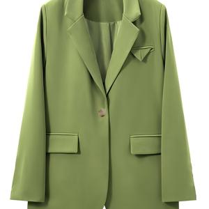 TEMU 그린 여성 , 고급 니치 영국 스타일 루즈핏 정장