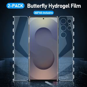 TEMU 2개 세트 삼성 갤럭시 S25 울트라 에지 S24 S23 S22 S21 S20 울트라 플러스 노트 20 울트라 풀 커버 하이드로겔 필름 [위치 아티팩트 포함, 쉬운 설치]