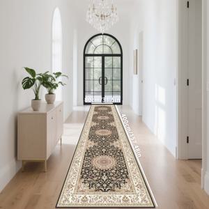 TEMU 1개 미국식 레트로 럭셔리 복도 긴 매트, 내구성 있는 주방 현관 바닥 매트, 부드럽고 편안한 발코니 러너 바닥 매트, 유지보수가 쉬운 계단 입구 긴 매트
