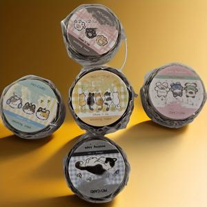 TEMU 각 세트에는 고양이 테마 와시테이프, 패턴 테이프, 마스킹 테이프 5롤 포함 (다이어리, 노트북, 스크랩북, 장식용 아트, DIY 공예 등에 적합) - 박스당 5롤, 롤당 폭 2cm, 길이 2m