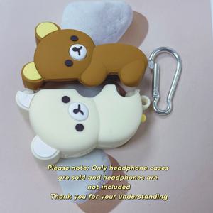 TEMU 3D 귀여운 곰돌이 이어폰 케이스, Airpods 1/2/4 Pro/Pro 2 헤드폰 보호 커버에 적합
