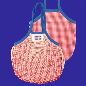 TEMU 1개 맞춤형 이름 메쉬 유기농 가방 긴 손잡이 커스텀 이름 & 패턴 토트백 양면 사용 재사용 가능 세탁 가능 비치백 쇼핑용 귀여운 대비 색상 장바구니 그물백 선물용