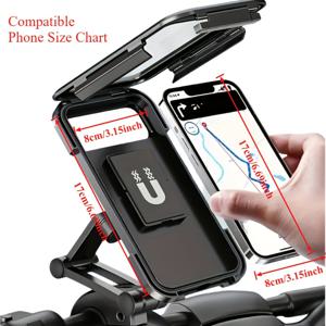 TEMU 1개 휴대폰 거치대, 자전거 휴대폰 거치대 - 선물용 10개 소형 후크 | 스크린 커버 포함, ABS 재질, 자석 디자인, 접이식, 자전거 및 전기 자동차 내비게이션 홀더