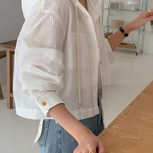 TEMU 우아하고 다용도 싱글 브레스트 숏 코트, 여성용 루즈핏 휴가용 긴팔 후드 셔츠