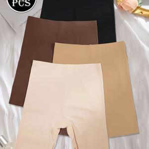 TEMU 여성용 심리스 속옷 4종 세트 - 부드럽고 편안하며 미끄럼 방지 미드 라이즈 드로즈