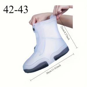 TEMU 내구성 강한 고무 미끄럼방지 스니커 부츠 - 버튼 잠금 & 아치 지원, 쉽게 신고 벗을 수 있는 디자인, 미끄럼 방지 트랙션, 쿠션 깔창, 남녀공용 화이트 & 블랙 부츠, 학교 및 캐주얼 착용 - 세척 및 세탁이 쉬움