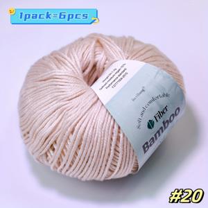 TEMU 6개입 대나무 혼방 니트 실 - 부드럽고 통기성 좋은 뜨개질, 크로셰, DIY 공예용 - 총 중량 300g