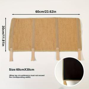 TEMU 실내 고양이 가구 보호대 디자인, 실내 고양이 장난감 액세서리, 기능성 펫 용품, 스트랩이 있는 유연한 스크래칭 소재 - 스크래치 방지 테이블 다리 커버 및 가구 보호대 - 고양이 발톱 관리 매트