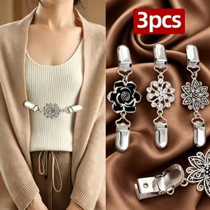 TEMU 3개 세트 드레스 클립 스트랩 포함, 빈티지 허리 버클, 가디건, 숄, 셔츠, 스카프에 적합, 여성용 조절 가능