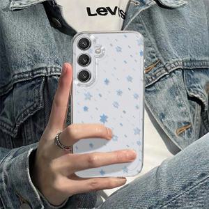 TEMU 갤럭시 S25/S24/S23/S22/S21 울트라, 플러스, FE 및 A10/A12/A13/A14/A15/A16/A20/A22/A23/A24/A25/A30/A33/A34/A35/A52/A53/A50/A54/A72/A73/M10S용 패턴 소프트 투명 휴대폰 케이스 - 스타