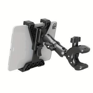 TEMU OHLPRO 달리기 기계 태블릿 iPad 홀더 자전거 핸들바 마운트 클램프 (7~11인치 장치, iPad Pro 12.9, Air, Galaxy Tab, iPhone 포함) - 스테이션어리 자전거, 타원형 스피닝 자전거, 유모차용