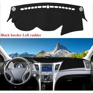 TEMU 현대 소나타 대시보드 커버 패드 - 인스트루먼트 패널 미끄럼 방지 매트 선바이저 커버 - 블랙