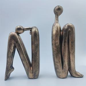 TEMU 모던 수지 책장 인형상 2개 세트, 사람 모양 장식용 북엔드 조각품, 우아한 앉은 인물 디자인 장식품, 책장, 책상, 홈 오피스 장식용, 실내외 가정 장식 공예품