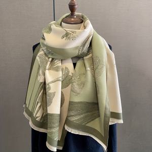 TEMU 여성용 다용도 스카프 - 독특한 아트 프린트, 가을 겨울용 따뜻한 대형 숄, 캐주얼 및 외출용 스타일