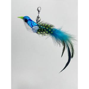 TEMU 새 고양이 장난감 막대 리필 헤드 (벨, 새소리 시뮬레이션, 긴꼬리 인조 섬유 깃털, 긁고 물어뜯기에도 튼튼함, 흡착 컵 및 와이어 막대 호환, 지루함 해소 고양이 장난감, 배터리 불필요)