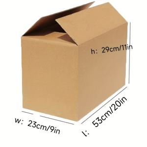 TEMU 이사용 기본용 골판지 상자 - 5개 세트, 대형 사이즈, 20