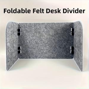 TEMU 1개 접이식 U자형 펠트 책상 프라이버시 디바이더, 소음 및 시각적 방해 감소, 23.8x15.8인치 (60.02x40.02cm), 휴대용 사무실, 학교, 도서관 공간 분할 스크린 - 프라이버시 및 정리 강화, 모던 디자인, 튼튼한 구조, 작업 공간 레이아웃, 사무실 조직,현대적 분할기,세련된 파티션,가벼운 디자인,내구성 있는 소재,사무 전문가
