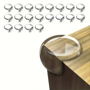 TEMU 20개 안전 코너 보호대 세트 - 실리콘 엣지 범퍼, 무독성 가구 보호대, 테이블, 의자, 침대에 적합 - 투명 디자인, 크리스마스, 할로윈, 추수감사절 선물, 부상 방지, 매끄러운 통합, 내구성