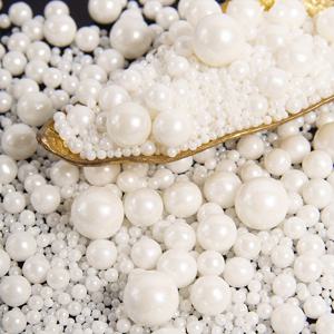 TEMU 식료품 필수품, 요리 및 베이킹, 디저트 장식 키트, 2mm 원형 비즈, 화이트 진주 사이즈 혼합, 요리 및 베이킹에 적합, 웨딩 이벤트 및 파티 용품, 장식