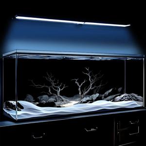 TEMU 자착식 정전기 클링 어항 배경 - 검은색 프레임 디자인의 PVC 벽지, 스크래치 방지 및 간편한 떼어내고 설치 가능한 투명 패널, 물고기 색상 향상, 담수/해수 물고기 호환