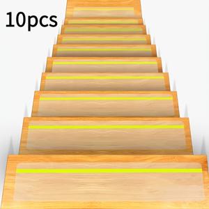 TEMU 반짝이는 줄무늬가 있는 5/10개 미끄럼 방지 트레드, 6*24인치 사전 절단 계단 트레드, 야외용 투명 고강도 미끄럼 방지 테이프, 욕실, 보트, 수영장, 노인, 청소년, 애완동물용, 방수 및 미끄럼 방지 테이프