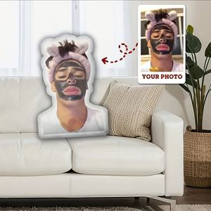 TEMU 아이즈드 포토 플러시 베개 1개 - 나만의 사진으로 맞춤 제작하는 얼굴/몸/의상, 부드러운 플러시 패브릭 쿠션 S, 온라인으로 업로드, 생일/밸런타인데이용, 사진