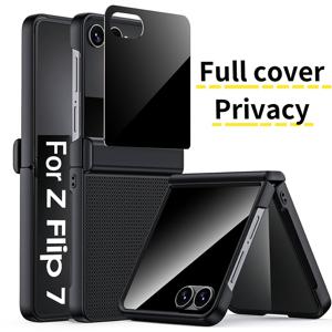 TEMU 갤럭시 Z Flip 7 / Z Flip 6 / Z Flip 5 호환 프라이버시 스크린 보호 필름 1개 - 강화 유리 스크린 보호 필름, 엿보기 방지, 모든 상황에 적합, 공공 장소에서 다른 사람의 정보를 볼 수 없도록 방지, 기포 없는 설치