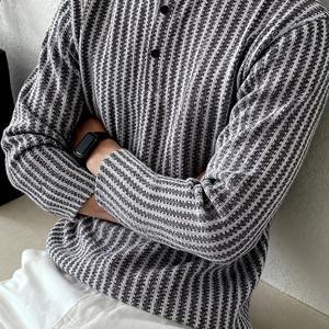 TEMU 남성용 패션 솔리드 컬러 V넥 헨리 셔츠, 세탁기 사용 가능, 세탁 불가, 내구성 있는 원단